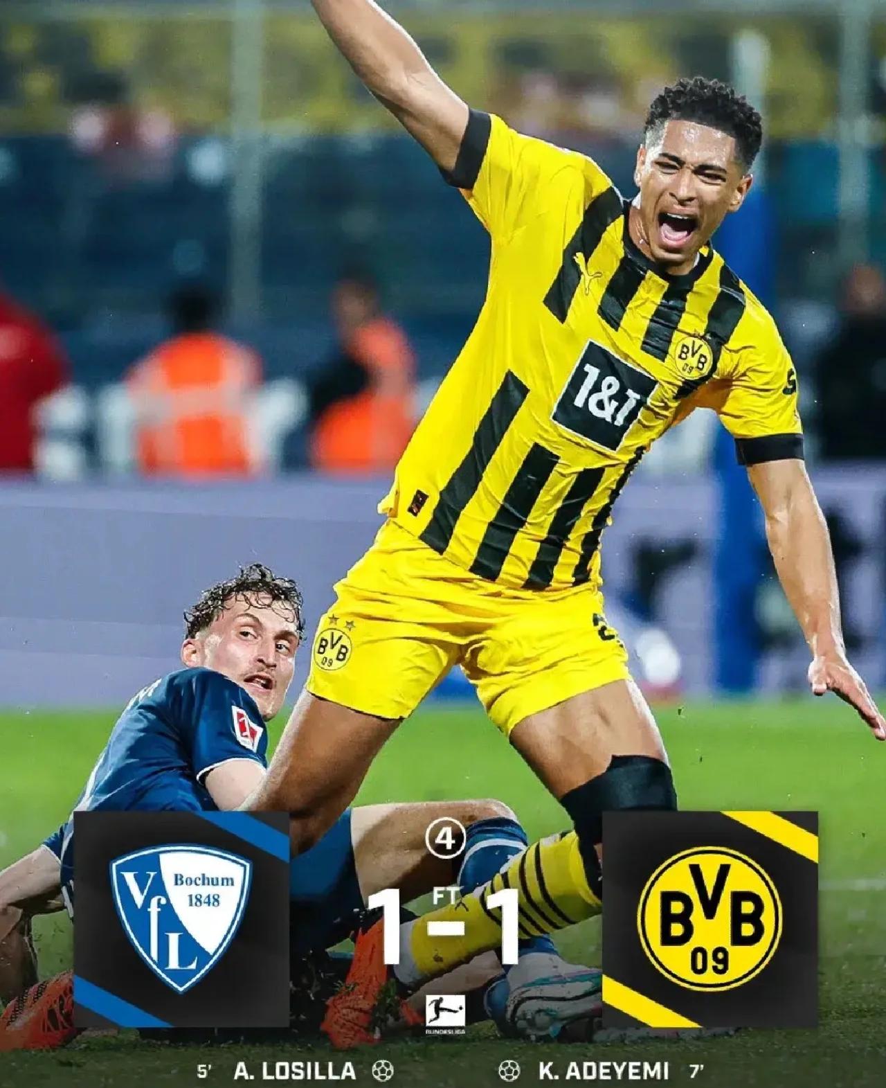 多特蒙德艰难战平，对保持前四位置有利